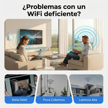 🔥 Amplificador WiFi 2026, 1200Mbps Banda Dual (5GHz/2.4GHz)