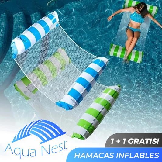 AquaNest™ - Hamaca Inflable para Piscinas