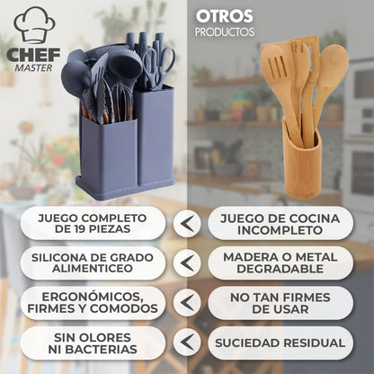 ChefMaster™ - Set de Instrumentos de Cocina de Silicona