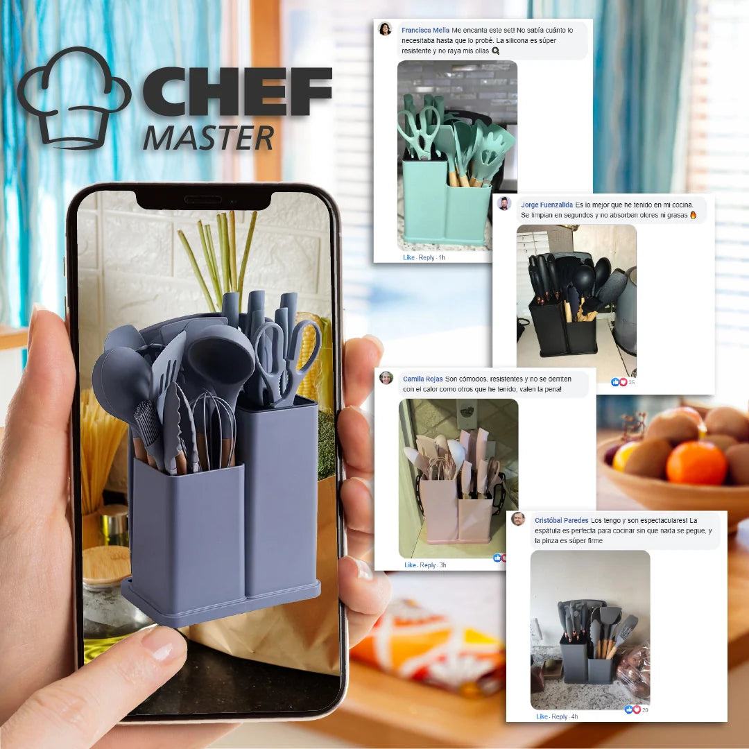 ChefMaster™ - Set de Instrumentos de Cocina de Silicona